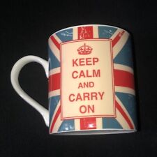 Vintage Britain Flag Tea Cup Crown Keep Calm & Carry On Coffee Mug Kent Pottery picture