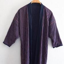 Vintage Japanese Boro Kimono Noragi Mending Indigo-dyed Striped Taisho Japan picture
