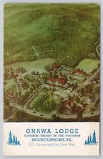 Mountainhome Pennsylvania, Onawa Lodge, Aerial View Advertising Vintage Postcard picture