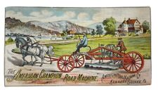 ANTIQUE MERCHANT’S TRADE CARD – AMERICAN ROAD MACHINE CO., KENNETT SQ., PA picture