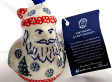 MANUFAKTURA W BOLESTAWCU Bunzlau Polish Pottery Santa Ornament Poland New picture