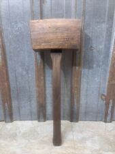 Vintage Wooden Mallet Wood Working Tool Carving Chisel Carpentry ￼ picture