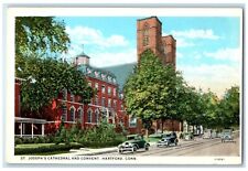 c1940 St. Joseph's Cathedral Convent Exterior Hartford Connecticut CT Postcard picture