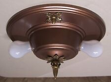 Antique Ceiling Light Fixture Lightolier Brass Vtg Art 1920s Restored USA #S53 picture
