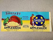 Lot Of 5 Vintage SANTA FE BRAND Apple Sauce Tin Can Label Arkansas City, Kansas picture