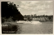RPPC Entering the River, Wisconsin Dells WI Vintage Real Photo Postcard picture
