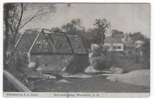 Wentworth, New Hampshire, Vintage Postcard View of New Iron Bridge, 1912 picture