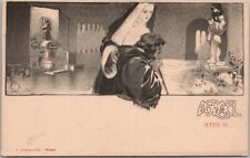 c1900s Italian Art Nouveau OPERA Postcard ASRAEL Franchetti - Act IV Scene / Nun picture