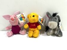 Vintage 1991 Disney's Winnie The Pooh Plush Set w/  Sears Tag 90s Eeyore Piglet picture