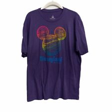 Disney Parks Purple T Shirt Disneyland Resort Graphic Pullover Short Sleeve XL picture
