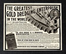 1908 Gold Dredging Company Advertisement Stock Offer 20 Cents Antique Print AD picture