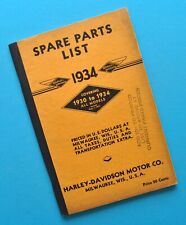 Original 1930-34 Harley Spare Parts List Manual VL V JD JDCA FD DL RL A AA BA GE picture