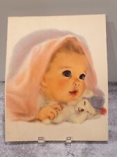 Vintage MCM Mid-Century Modern Frances Hook PRINT for Northern Paper Mills, Baby picture