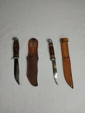 2 Vintage Estwing Knifes With Sheaths. picture