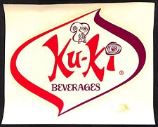 Ku-Ki Beverages Art-Cal Large Water Transfer Decal c1960's-70's 7