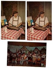 LOT OF 3 Middle Iowa Amana people German band zither musician Octoberfest PCs picture