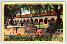 Mission San Fernando California Vintage Linen Postcard AF522 picture
