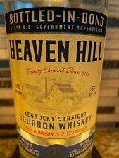 Empty Heaven Hill Bourbon Bottle Lamp on Reclaimed Bourbon Barrel Base picture