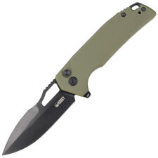 Kubey Knife RDF Green G10, Blackwash AUS-10 by HYDRA Design (KU316B) picture