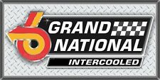 BUICK GRAND NATIONAL INTERCOOLED EMBLEM BADGE SIGN REMAKE ALUMINUM SIZE OPTIONS picture