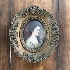 Vintage Cameo Creations Kitty Fisher Portrait MCM Victorian Oval Frame picture