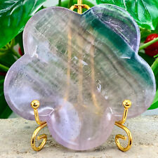 251G  Natural Beautiful Colours Fluorite Crystal Carving Bowl Healing picture