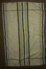 1960’s Cannon Hand Towel White/Black/Yellow/Grey Stripes USA Made picture