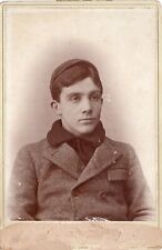 Hanover NH Handsome Stoic Young Man Portrait 1890s Albumen Photo Cabinet Card picture