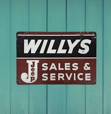 Jeep Willys Vintage Style Tin Metal Bar Sign Poster Man Cave Collectible New picture