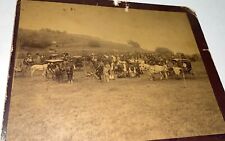 Rare Antique Patriotic July 4th Gathering Dearbourn Park Music Cabinet Photo picture