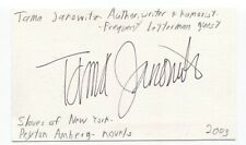 Tama Janowitz Signed 3x5 Index Card Autographed Author David Letterman Show picture