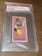 1957 BARRATT & CO LTD. WALT DISNEY PINOCCHIO “HONEST JOHN” RARE PSA GRADED CARD picture