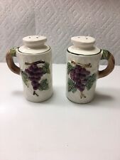 Large Salt and Pepper Shakers Colorful Grapes Wine, creamer bottle design picture