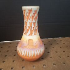 Red Earth Mesa Verde Native American Pottery Mini Vase Signed Silas picture