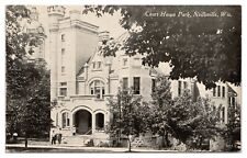 Neillsville Wisconsin Vintage Postcard Court House Park c1915 Bloom Bros. picture