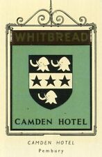 WHITBREAD INN SIGNS 2ND SERIES METAL #14 Camden Hotel round edges cut off scan picture