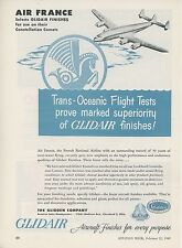 1949 Glidden Aviation Paint Ad Glidair Air France Constellation Comets Airliners picture