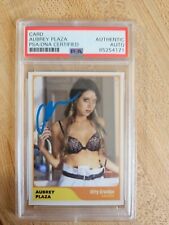 Aubrey Plaza Custom Signed Card - Played Lenore In Dirty Grandpa - PSA/DNA picture
