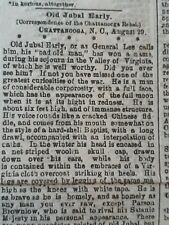 Civil War Newspapers-JUBAL EARLY,' MY BAD MAN', MORGAN'S BODY RECOVERED, FORREST picture