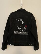 Disney's Beauty and the Beast Broadway Denim Jacket Black · Size Large USA Made picture