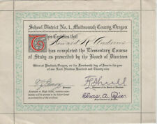 1929 Multnomah Co. Oregon School Dist. #1 Howard R. Andrews Teaching Certificate picture