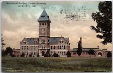 Purdue University Lafayette Indiana Mechanical Bldg Divided Back Postcard 1909  picture