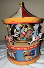 RARE - Vintage Disney Brave Little Tailor Snow Globe Carousel Music Box picture