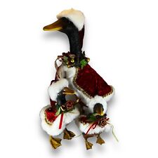 Grandeur Noel 2002 Christmas Duck Family 3 Figurine Set 18” picture