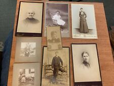 Lot Antique Victorian CDV Card & Cabinet Photos picture