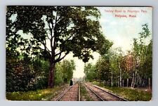 Holyoke MA-Massachusetts, Trolley Road To Mountain Park, Vintage c1909 Postcard picture