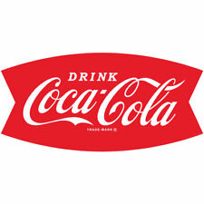 Drink Coca-Cola Fishtail Logo 1960s Wall Decal Officially Licensed Made In USA picture