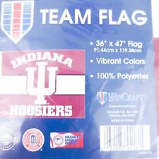 NEW WinCraft IU Indiana University Hoosiers Team Flag 36'x47' Red and White picture