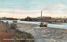 Biddeford Maine SACO RIVER LUMBER CO 1910s Postcard 7998 picture