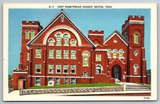 First Presbyterian Church Bristol Tennessee linen Postcard picture